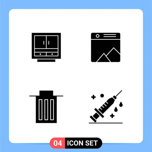 Conjunto Iconos Creativos Universales Simplemente Vector Ilustraciones Para Aplicaciones Web — Archivo Imágenes Vectoriales