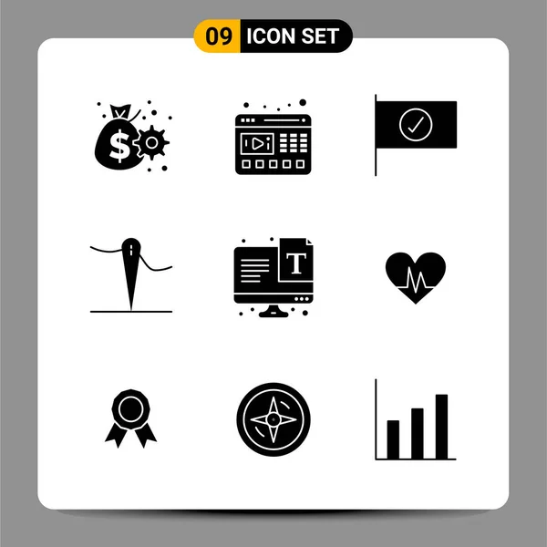 Set Universal Creative Icons Simply Vector Illustrations Web Mobile Apps — Stock Vector