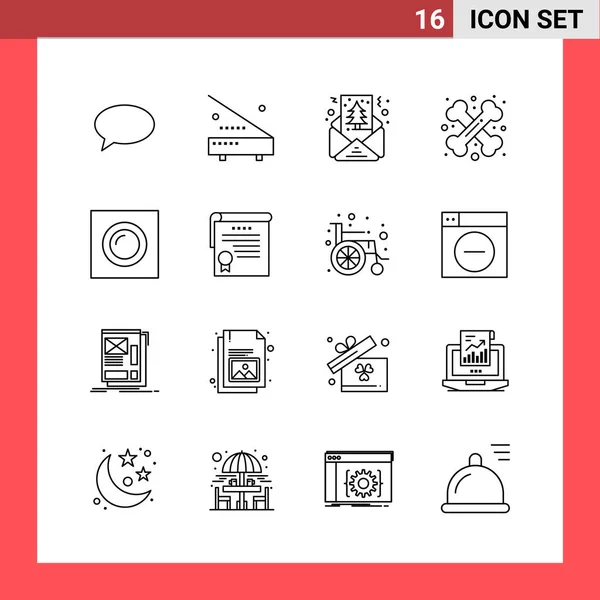 Conjunto Iconos Creativos Universales Simplemente Vector Ilustraciones Para Aplicaciones Web — Vector de stock