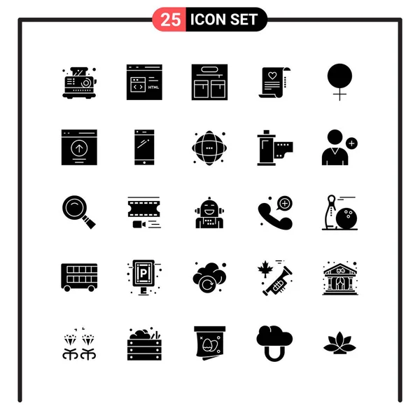 Conjunto Iconos Creativos Universales Simplemente Vector Ilustraciones Para Aplicaciones Web — Archivo Imágenes Vectoriales