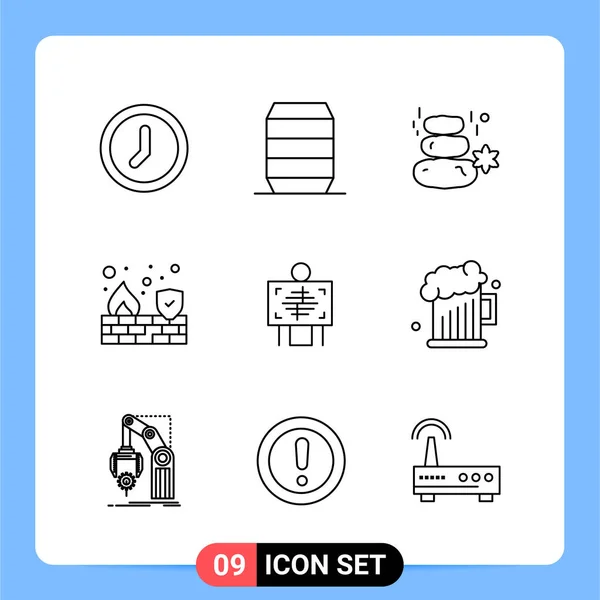 Conjunto Iconos Creativos Universales Simplemente Vector Ilustraciones Para Aplicaciones Web — Archivo Imágenes Vectoriales