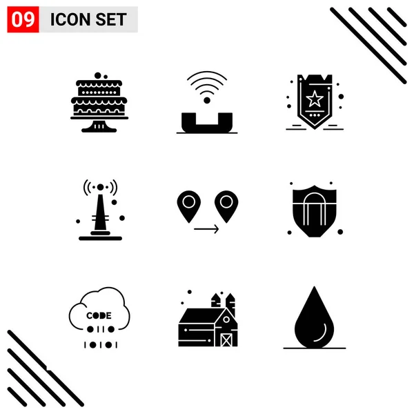 Conjunto Iconos Creativos Universales Simplemente Vector Ilustraciones Para Aplicaciones Web — Archivo Imágenes Vectoriales