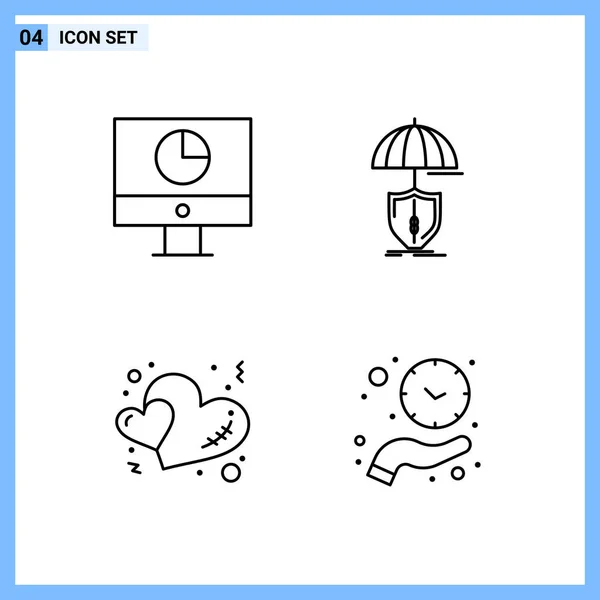 Creative Icons Set Design White Background — Stock Vector