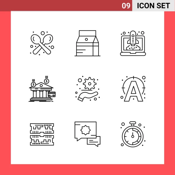 Conjunto Iconos Creativos Universales Simplemente Vector Ilustraciones Para Aplicaciones Web — Archivo Imágenes Vectoriales