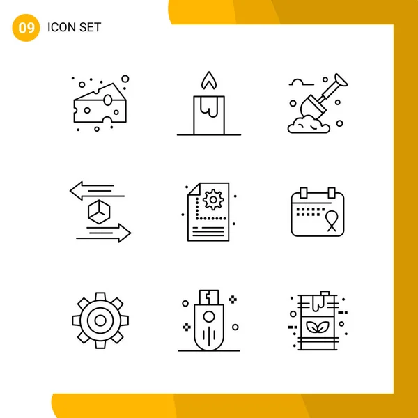 Set Universal Creative Icons Simply Vector Illustrations Web Mobile Apps — Stock Vector