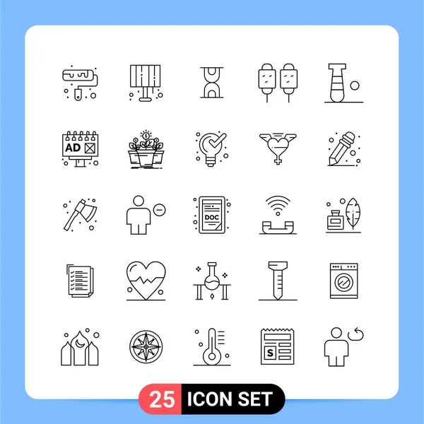 Set Universal Creative Icons Simply Vector Illustrations Web Mobile Apps — Stock Vector