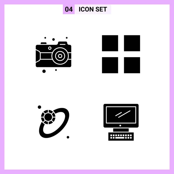 Set Universal Creative Icons Simply Vector Illustrations Web Mobile Apps — Stock Vector