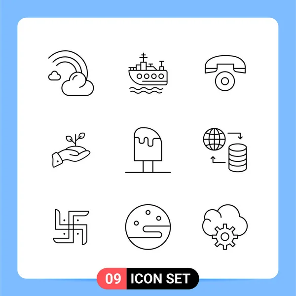 Conjunto Iconos Creativos Universales Simplemente Vector Ilustraciones Para Aplicaciones Web — Vector de stock