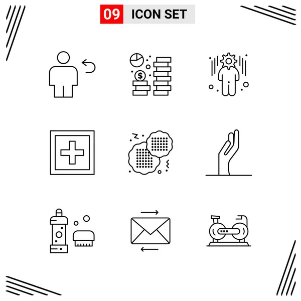 Conjunto Iconos Creativos Universales Simplemente Vector Ilustraciones Para Aplicaciones Web — Vector de stock