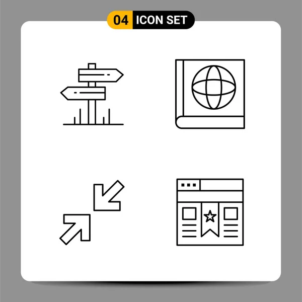 Set Universal Creative Icons Simply Vector Illustrations Web Mobile Apps — Stock Vector