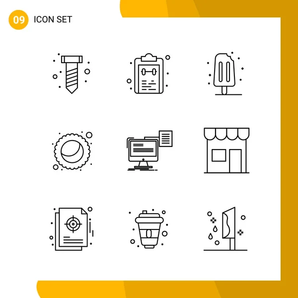 Conjunto Iconos Creativos Universales Simplemente Vector Ilustraciones Para Aplicaciones Web — Vector de stock