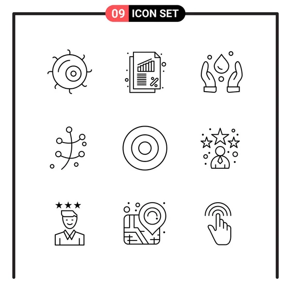 Conjunto Iconos Creativos Universales Simplemente Vector Ilustraciones Para Aplicaciones Web — Vector de stock