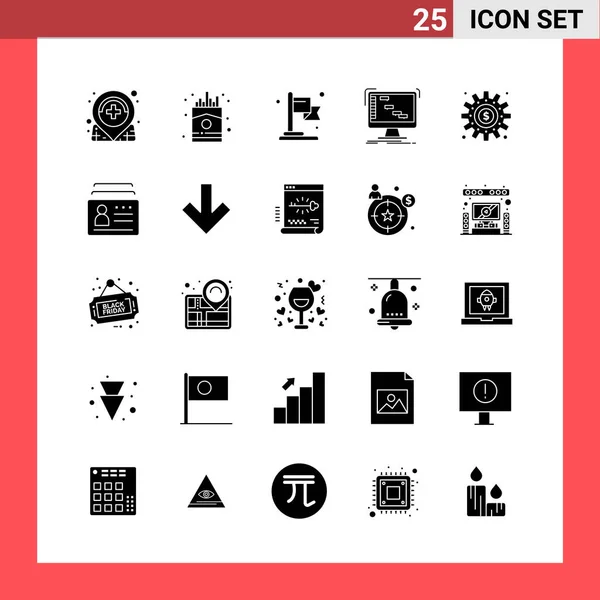 Conjunto Iconos Creativos Universales Simplemente Vector Ilustraciones Para Aplicaciones Web — Vector de stock