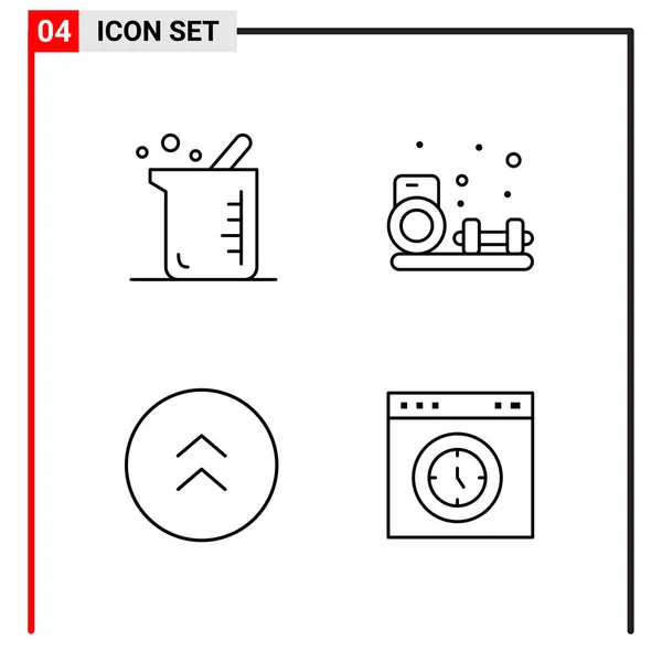 Set Universeller Kreativer Symbole Einfach Vektorillustrationen Für Web Und Mobile — Stockvektor