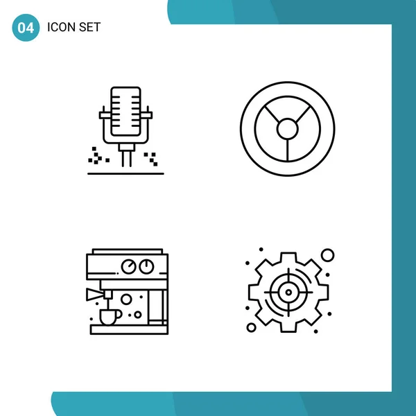 Set Universeller Kreativer Symbole Einfach Vektorillustrationen Für Web Und Mobile — Stockvektor