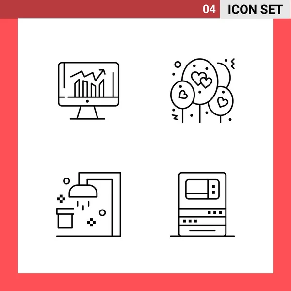 Conjunto Iconos Creativos Universales Simplemente Vector Ilustraciones Para Aplicaciones Web — Vector de stock