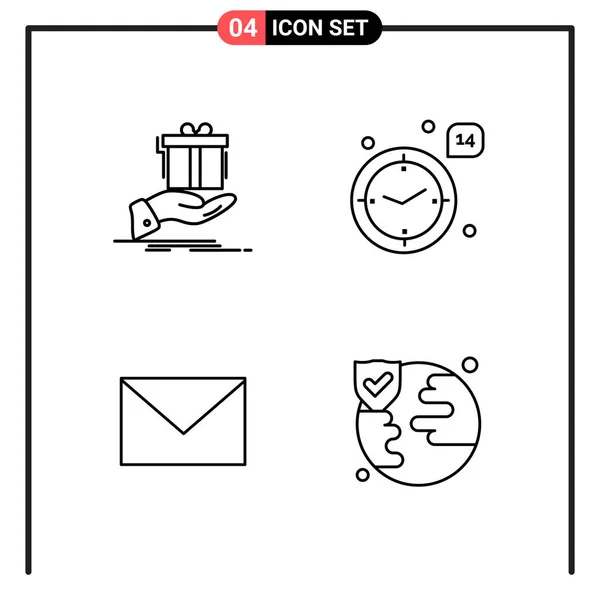 Set Universal Creative Icons Simply Vector Illustrations Web Mobile Apps — Stock Vector