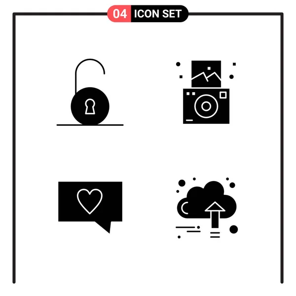 Conjunto Iconos Creativos Universales Simplemente Vector Ilustraciones Para Aplicaciones Web — Vector de stock