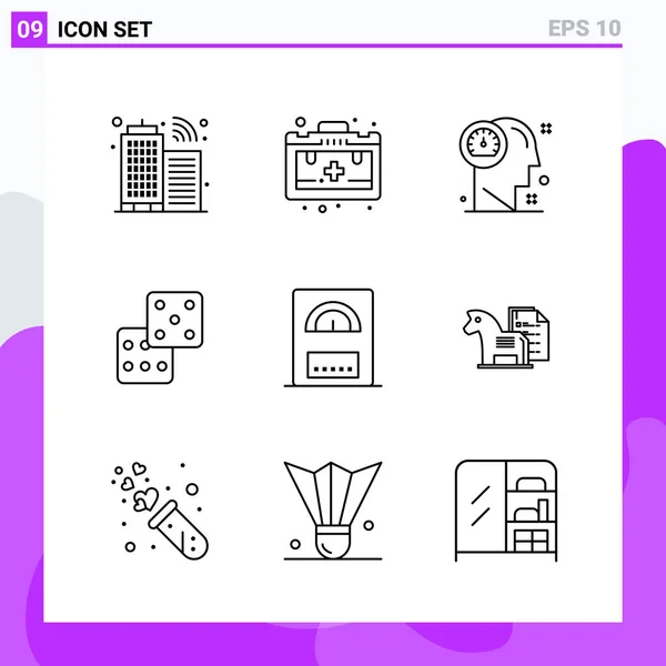 Conjunto Iconos Creativos Universales Simplemente Vector Ilustraciones Para Aplicaciones Web — Vector de stock