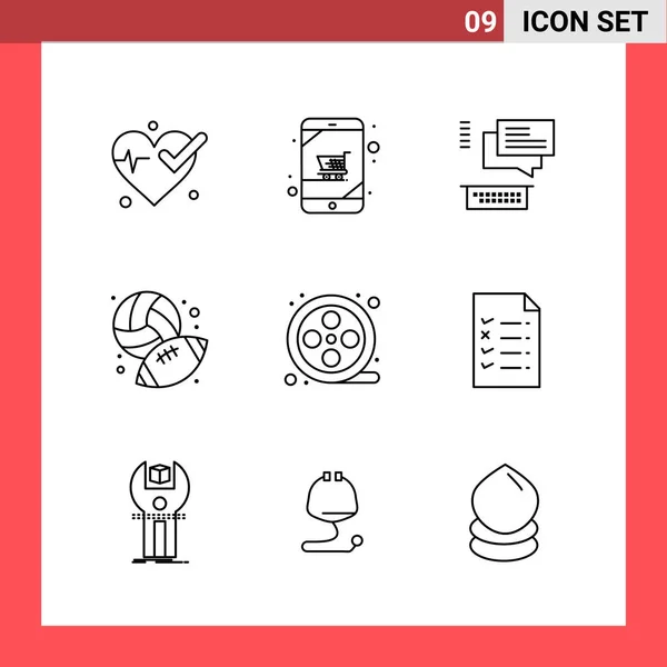 Set Universal Creative Icons Simply Vector Illustrations Web Mobile Apps — Stock Vector