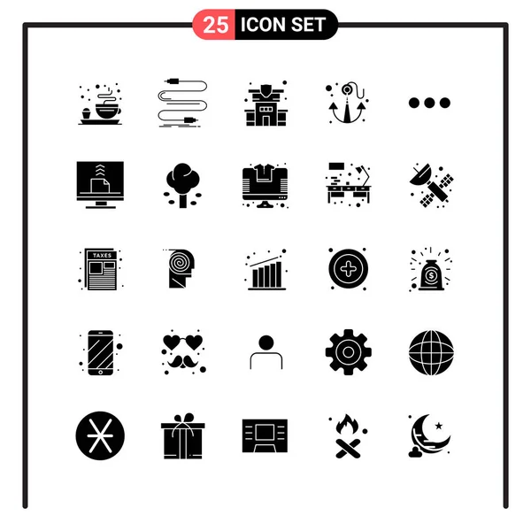 Conjunto Iconos Creativos Universales Simplemente Vector Ilustraciones Para Aplicaciones Web — Archivo Imágenes Vectoriales