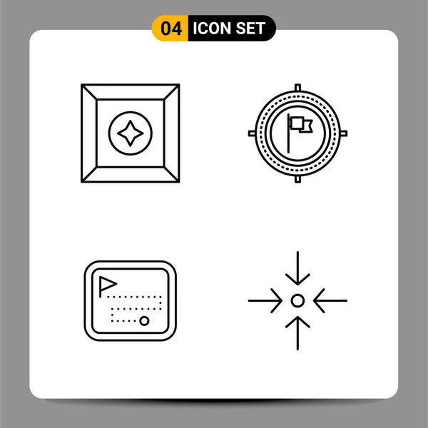 Set Universal Creative Icons Simply Vector Illustrations Web Mobile Apps — Stock Vector