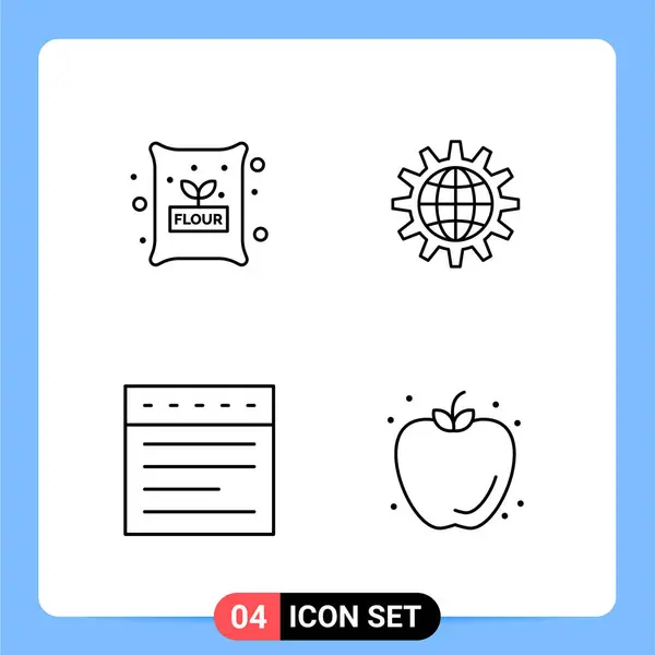 Conjunto Iconos Creativos Universales Simplemente Vector Ilustraciones Para Aplicaciones Web — Vector de stock