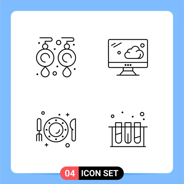 Conjunto Iconos Creativos Universales Simplemente Vector Ilustraciones Para Aplicaciones Web — Vector de stock