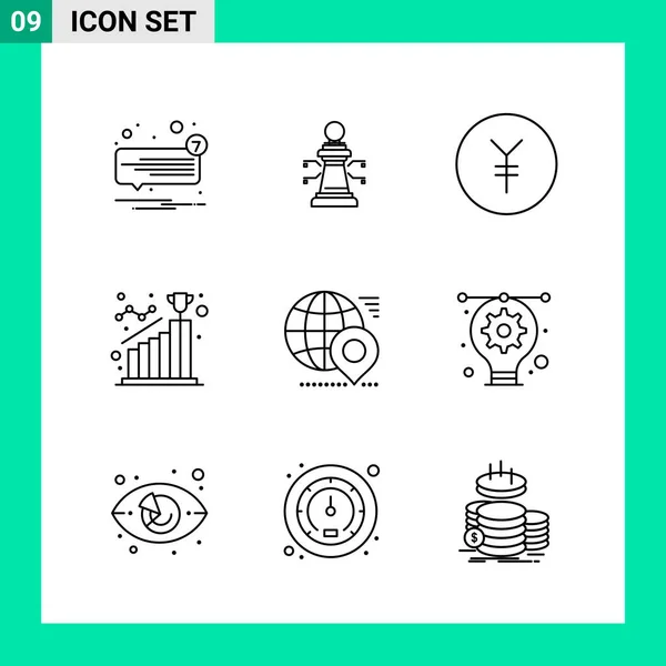 Conjunto Iconos Creativos Universales Simplemente Vector Ilustraciones Para Aplicaciones Web — Vector de stock