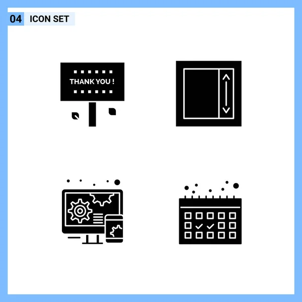 Set Universeller Kreativer Symbole Einfach Vektorillustrationen Für Web Und Mobile — Stockvektor