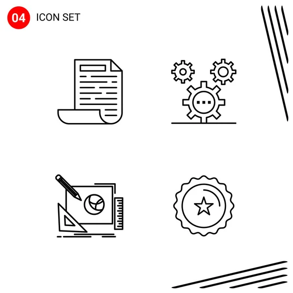 Conjunto Iconos Creativos Universales Simplemente Vector Ilustraciones Para Aplicaciones Web — Vector de stock