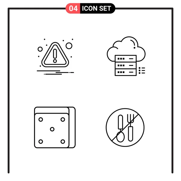 Iconos Creativos Conjunto Diseño Sobre Fondo Blanco — Vector de stock