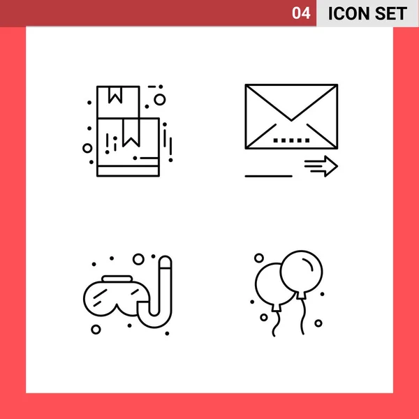 Conjunto Iconos Creativos Universales Simplemente Vector Ilustraciones Para Aplicaciones Web — Archivo Imágenes Vectoriales