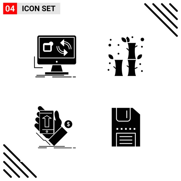 Iconos Creativos Conjunto Diseño Sobre Fondo Blanco — Vector de stock