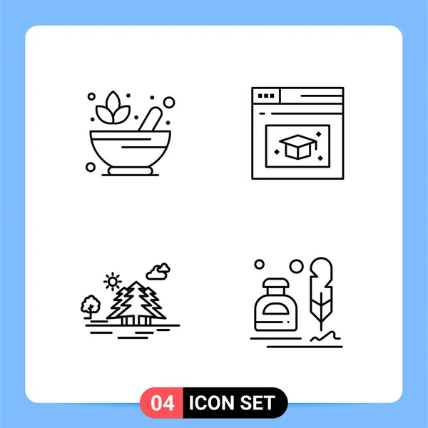 Conjunto Iconos Creativos Universales Simplemente Vector Ilustraciones Para Aplicaciones Web — Archivo Imágenes Vectoriales