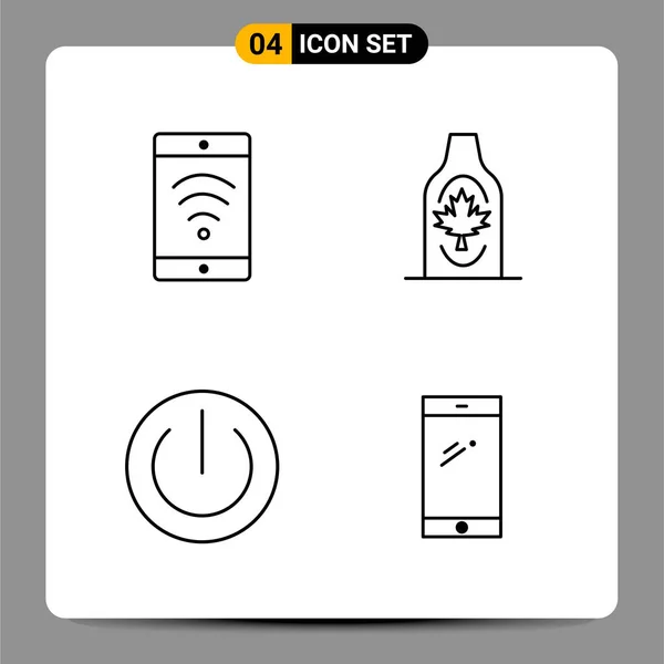 Conjunto Iconos Creativos Universales Simplemente Vector Ilustraciones Para Aplicaciones Web — Archivo Imágenes Vectoriales