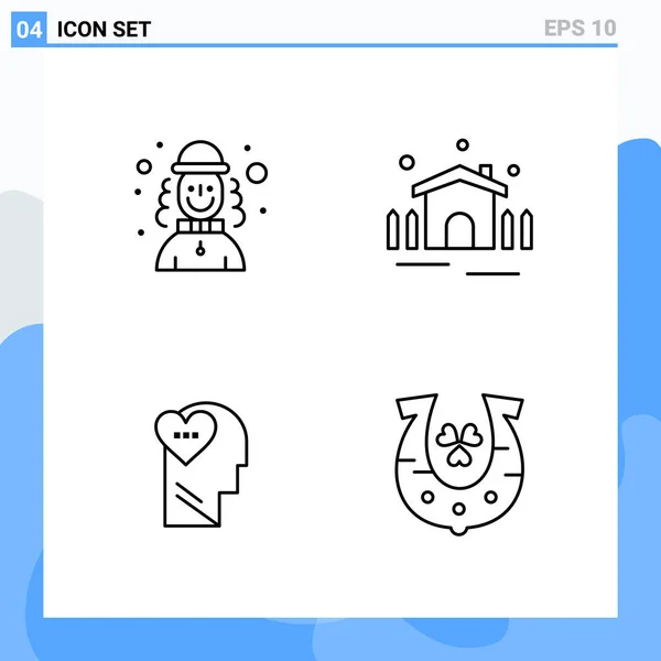 Conjunto Iconos Creativos Universales Simplemente Vector Ilustraciones Para Aplicaciones Web — Vector de stock