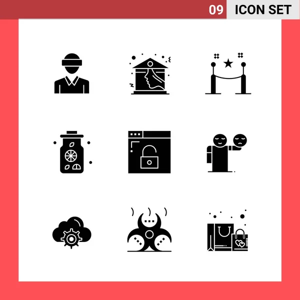 Conjunto Iconos Creativos Universales Ilustración Vectorial — Archivo Imágenes Vectoriales