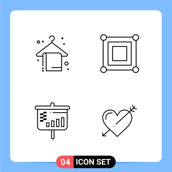 Conjunto Iconos Creativos Universales Simplemente Vector Ilustraciones Para Aplicaciones Web — Archivo Imágenes Vectoriales