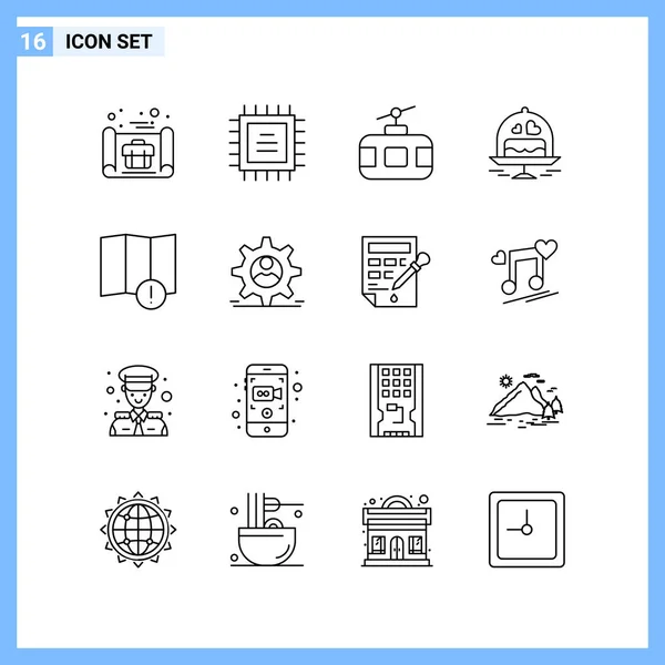 Conjunto Iconos Creativos Universales Simplemente Vector Ilustraciones Para Aplicaciones Web — Vector de stock