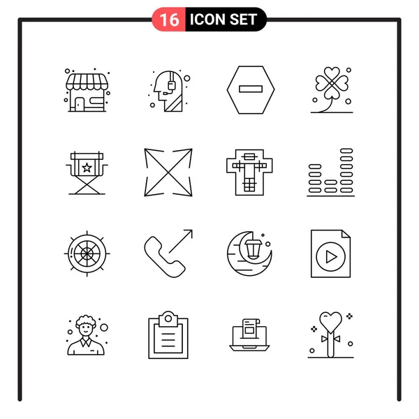 Conjunto Iconos Creativos Universales Simplemente Vector Ilustraciones Para Aplicaciones Web — Vector de stock