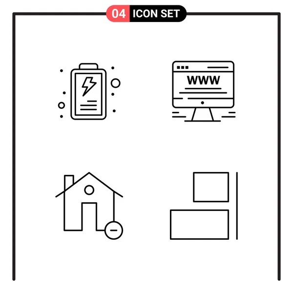 Conjunto Iconos Creativos Universales Simplemente Vector Ilustraciones Para Aplicaciones Web — Vector de stock