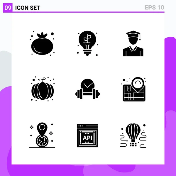 Conjunto Iconos Creativos Universales Simplemente Vector Ilustraciones Para Aplicaciones Web — Archivo Imágenes Vectoriales