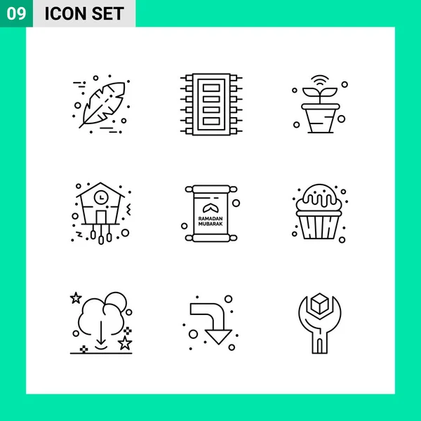 Conjunto Iconos Creativos Universales Simplemente Vector Ilustraciones Para Aplicaciones Web — Vector de stock