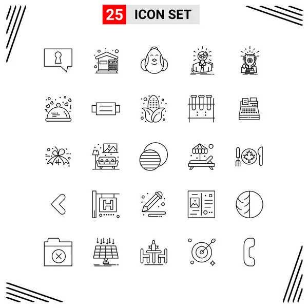 Set Universal Creative Icons Simply Vector Illustrations Web Mobile Apps — Stock Vector