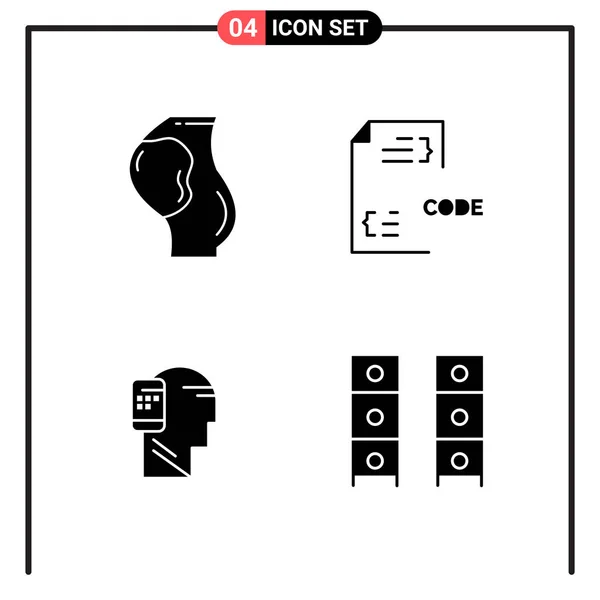 Conjunto Iconos Creativos Universales Simplemente Vector Ilustraciones Para Aplicaciones Web — Archivo Imágenes Vectoriales