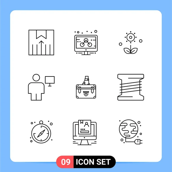 Conjunto Iconos Creativos Universales Simplemente Vector Ilustraciones Para Aplicaciones Web — Vector de stock