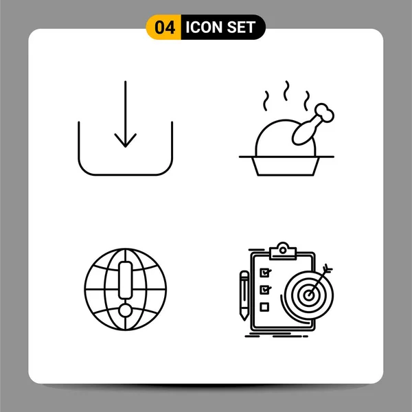 Set Universal Creative Icons Simply Vector Illustrations Web Mobile Apps — Stock Vector