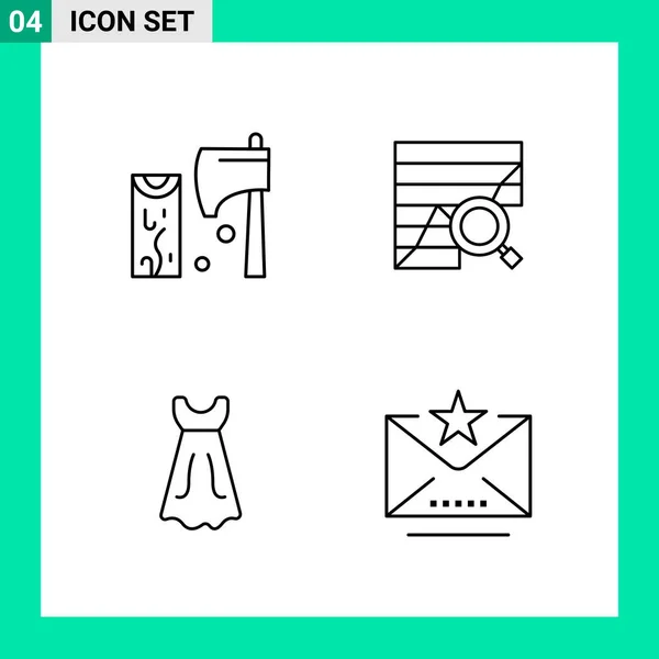 Conjunto Iconos Creativos Universales Simplemente Vector Ilustraciones Para Aplicaciones Web — Vector de stock