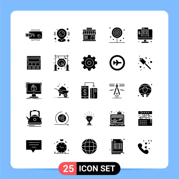 Conjunto Iconos Creativos Universales Simplemente Vector Ilustraciones Para Aplicaciones Web — Vector de stock